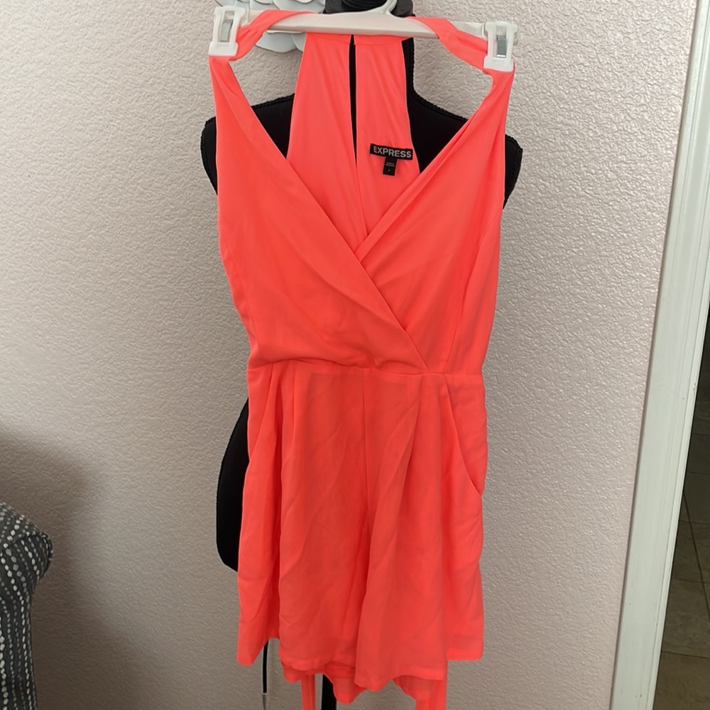 NWOT Express Barbie pink shorts romper